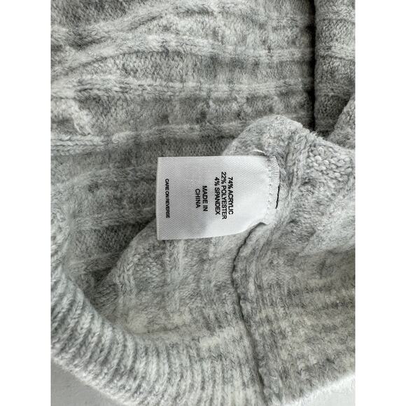 New York & Co Knit Lounge Set Sz XL Cableknit Soft Grey Tank Wide Leg Pants New - Picture 11 of 16